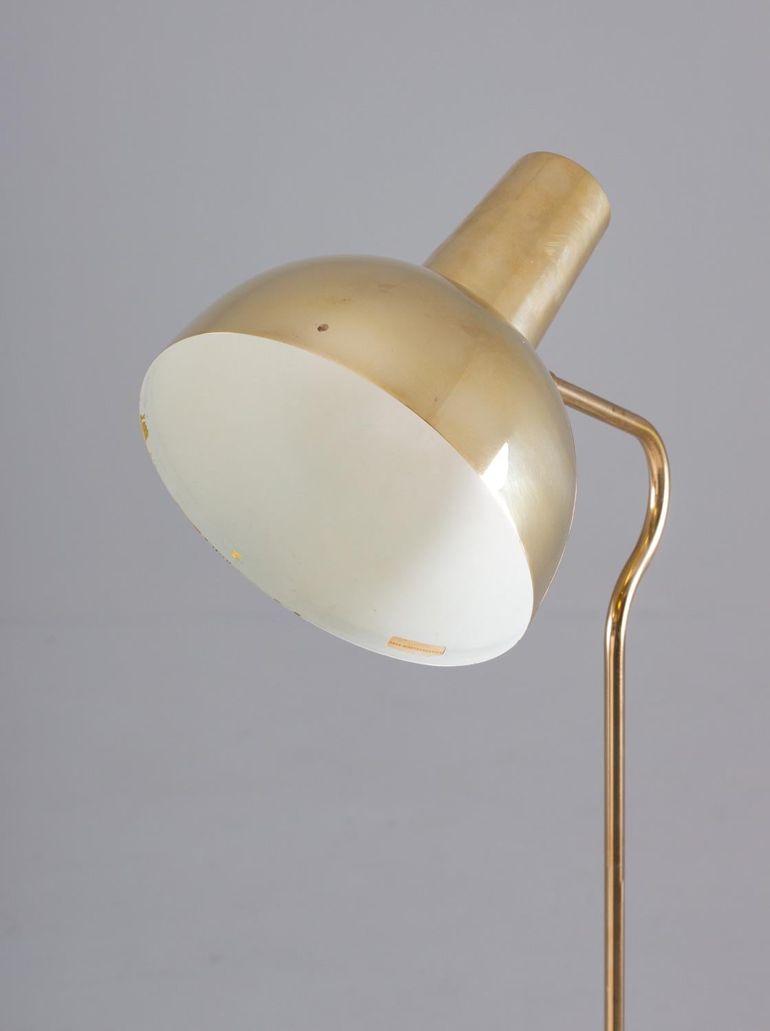 Pair of Swedish Midcentury Floor Lamps in Brass by ASEA, 1960s 3
