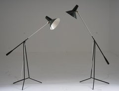 Paire de lampadaires suédois du milieu du siècle dernier, modèle E1780 par ASEA