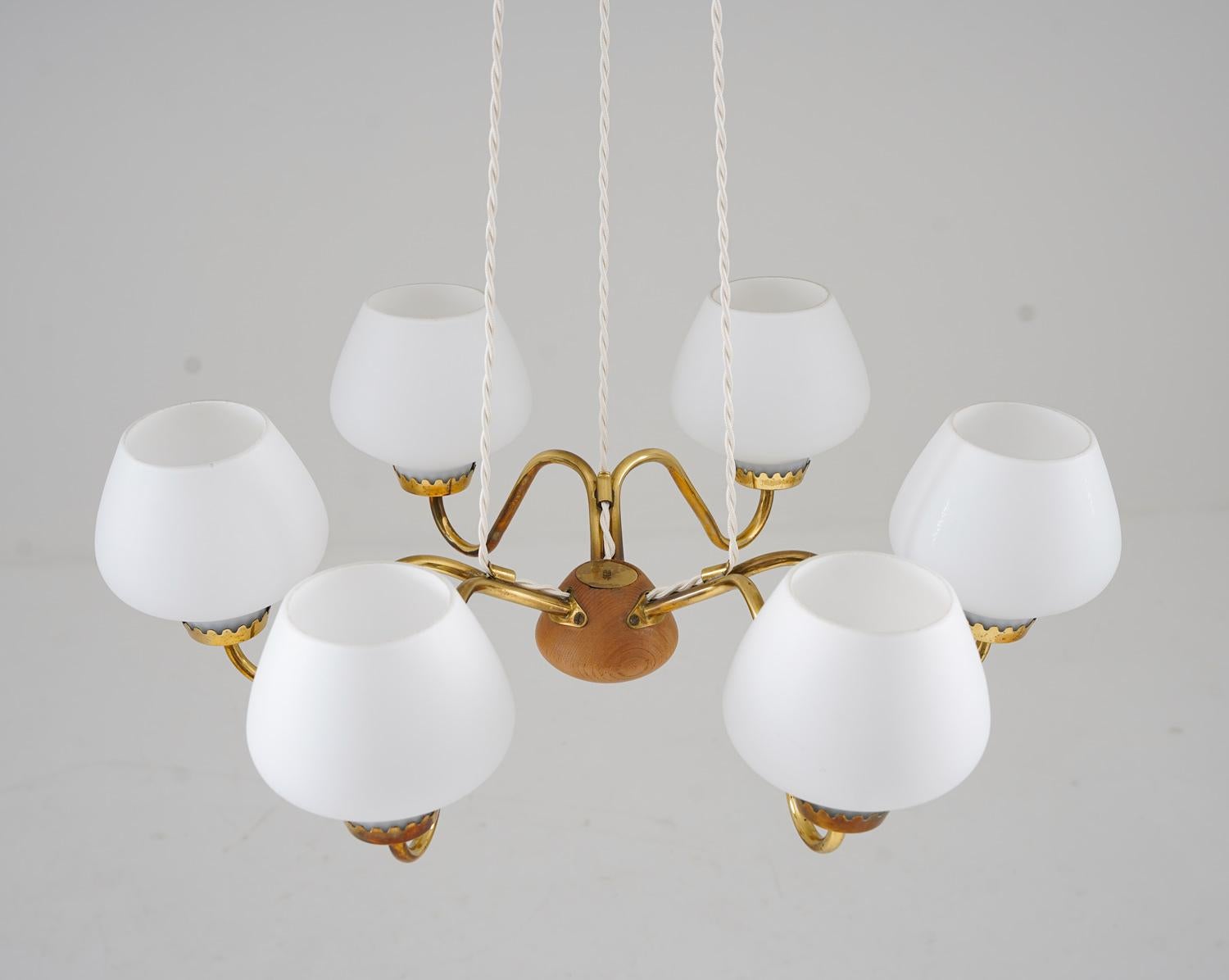 Pair of Swedish Midcentury Pendants by ASEA Model A4126 1