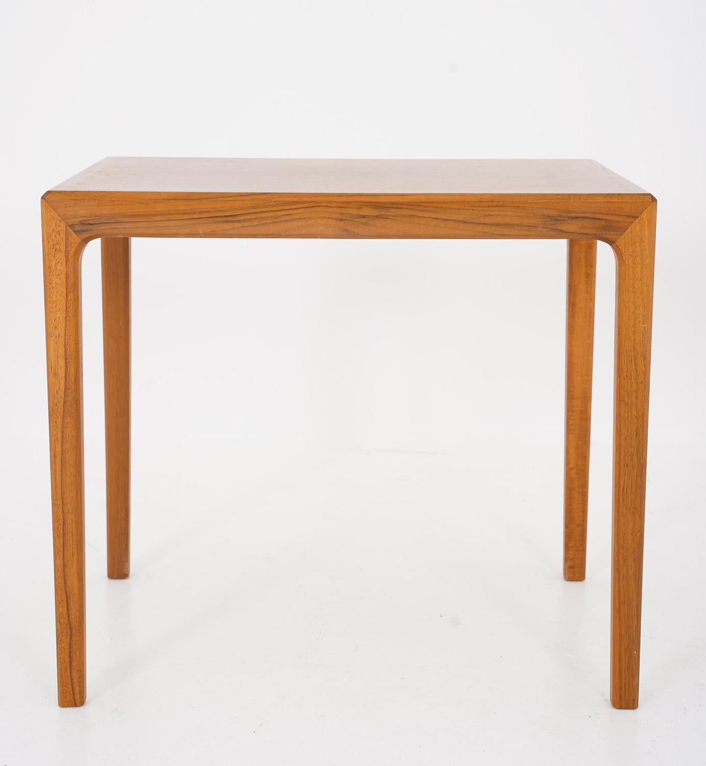 Mid-Century Modern Pair of Swedish Midcentury Side Tables in Walnut by Bertil Fridhagen For Sale