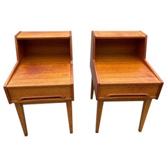 Pair of Swedish Midcentury Teak Nightstands