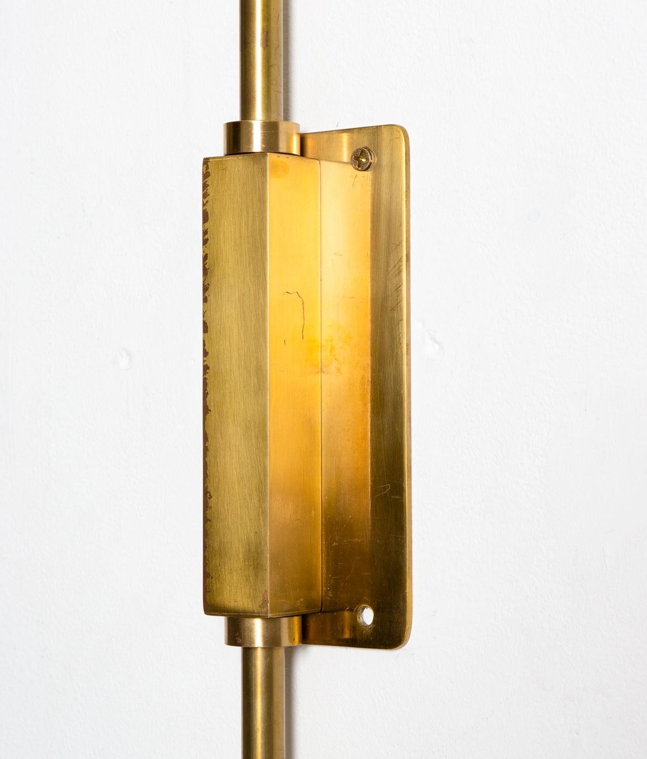 Pair of Swedish Midcentury Wall Lamps in Brass 2