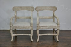 Paire de fauteuils suédois tapissés en laque blanche du milieu du siècle dernier, scandinave moderne