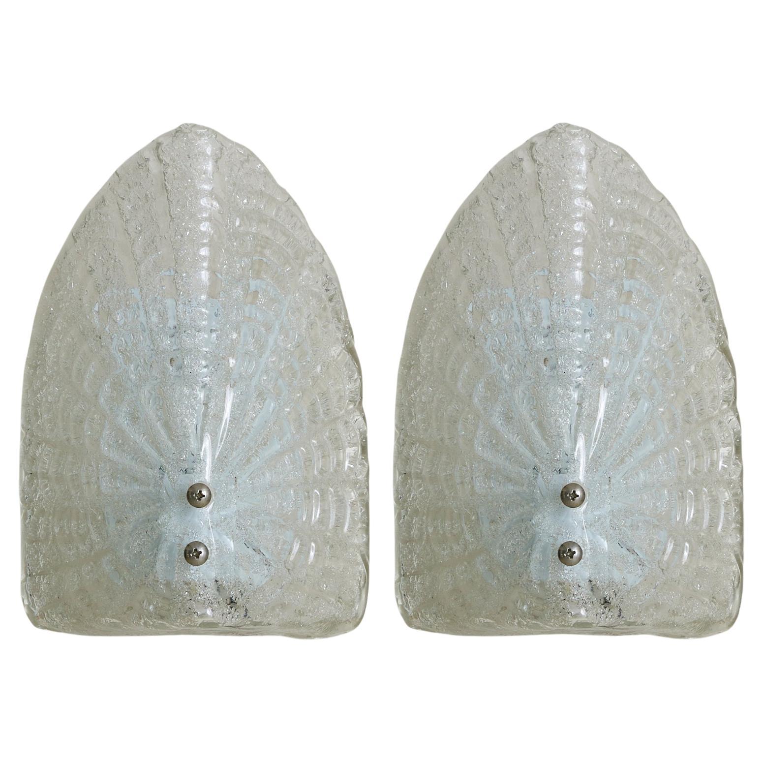 Pair of Swedish 
Model 6310
 Glass Sconces by Globen AB, 1960s