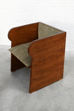 Coppia di poltrone moderne svedesi, pino scultoreo, Svezia, anni '40