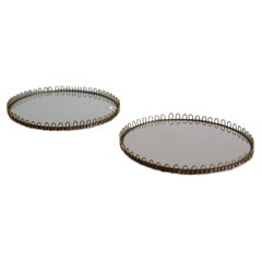 Pair of Swedish Modern Brass Mirror tray