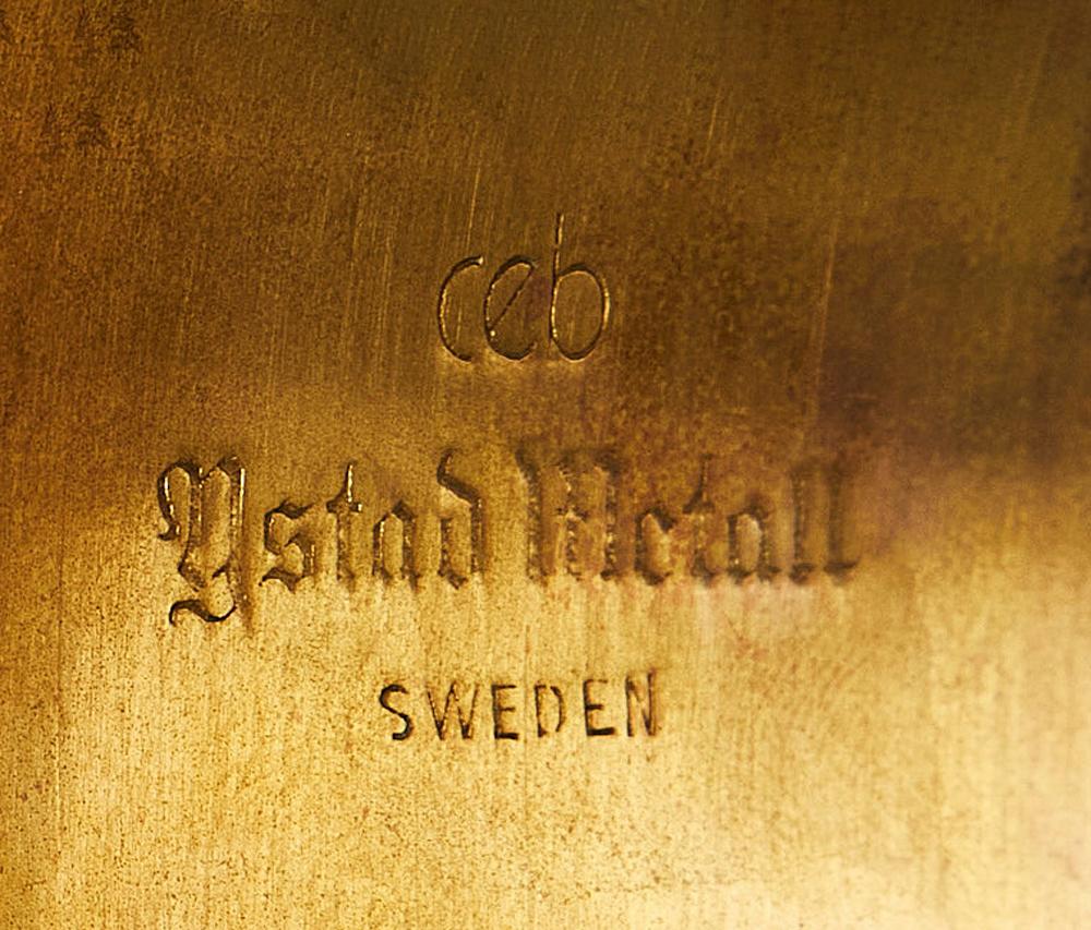 Mid-20th Century Pair of Swedish Modern Candlesticks, Carl-Einar Borgström for Ystad Metall For Sale