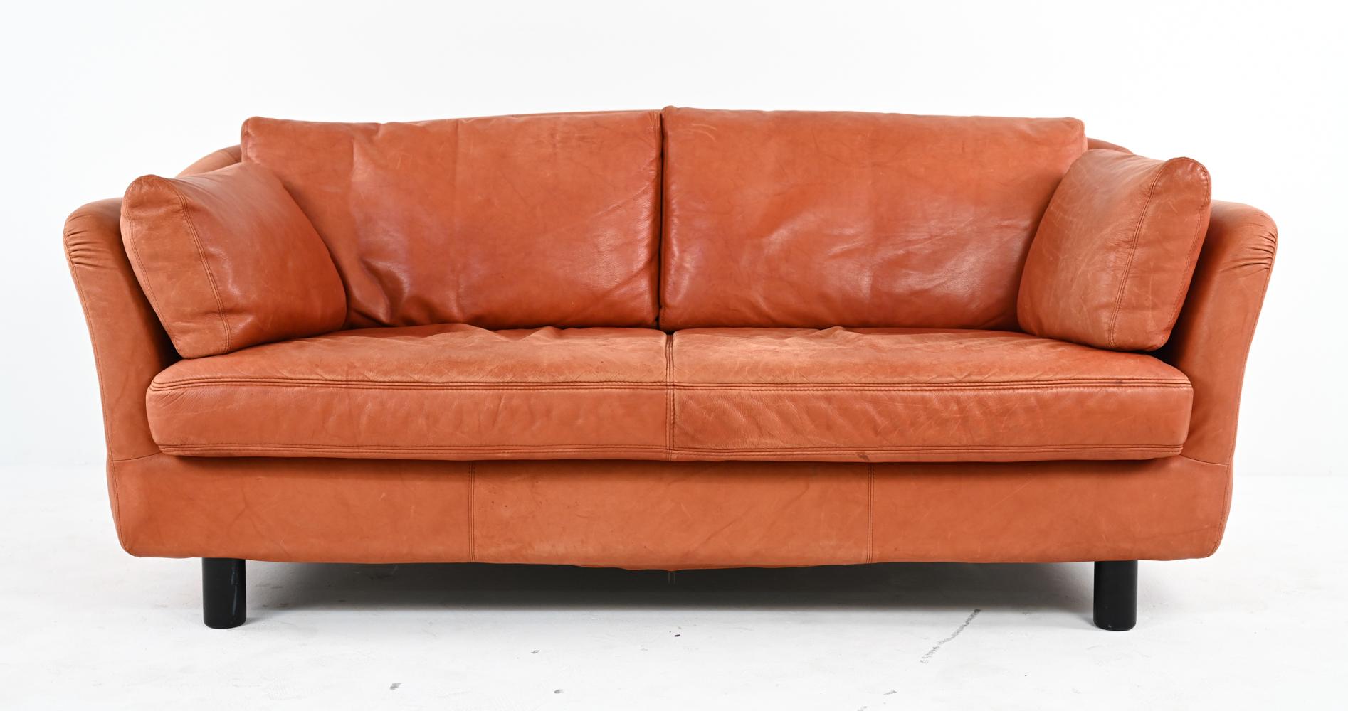 Pair of Swedish Modern Leather Sofas by Dux, c. 1970's 9