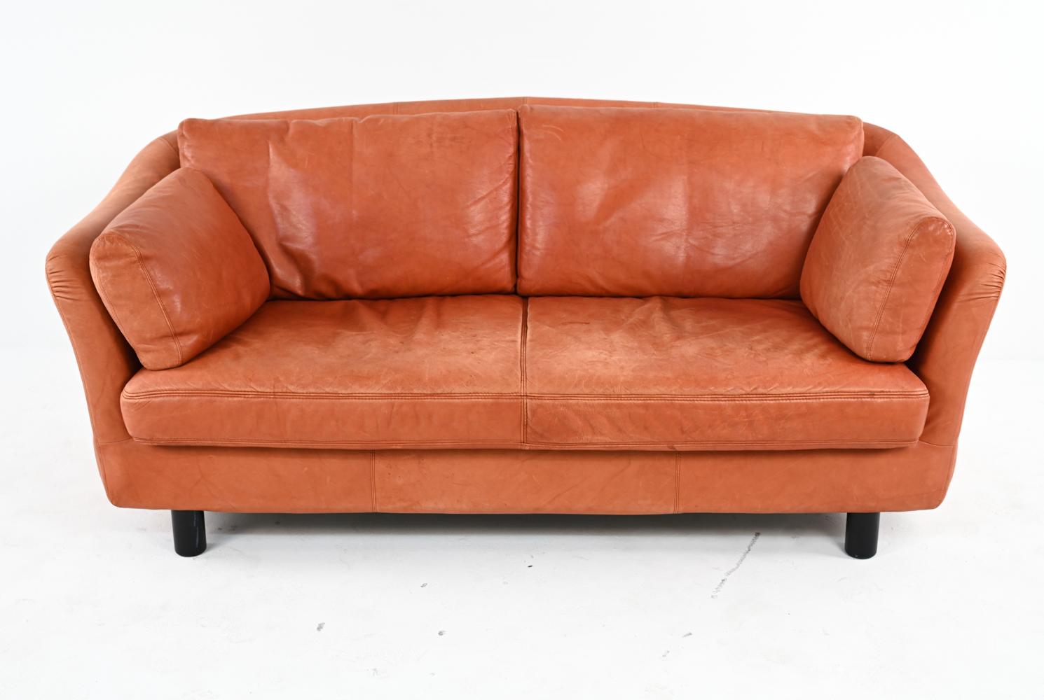 Pair of Swedish Modern Leather Sofas by Dux, c. 1970's 10