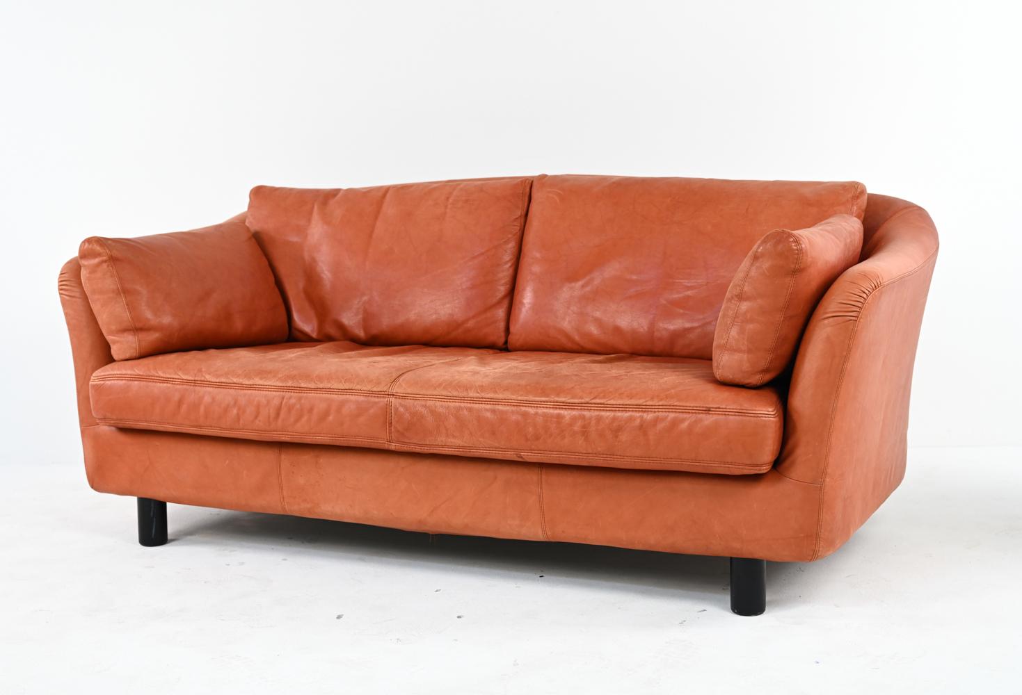 Pair of Swedish Modern Leather Sofas by Dux, c. 1970's 11