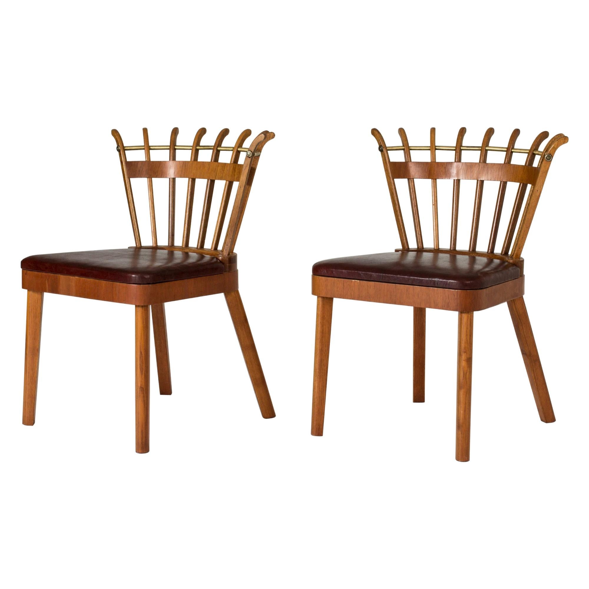Pair of Swedish Modern Occasional Chairs, Sweden, 1946