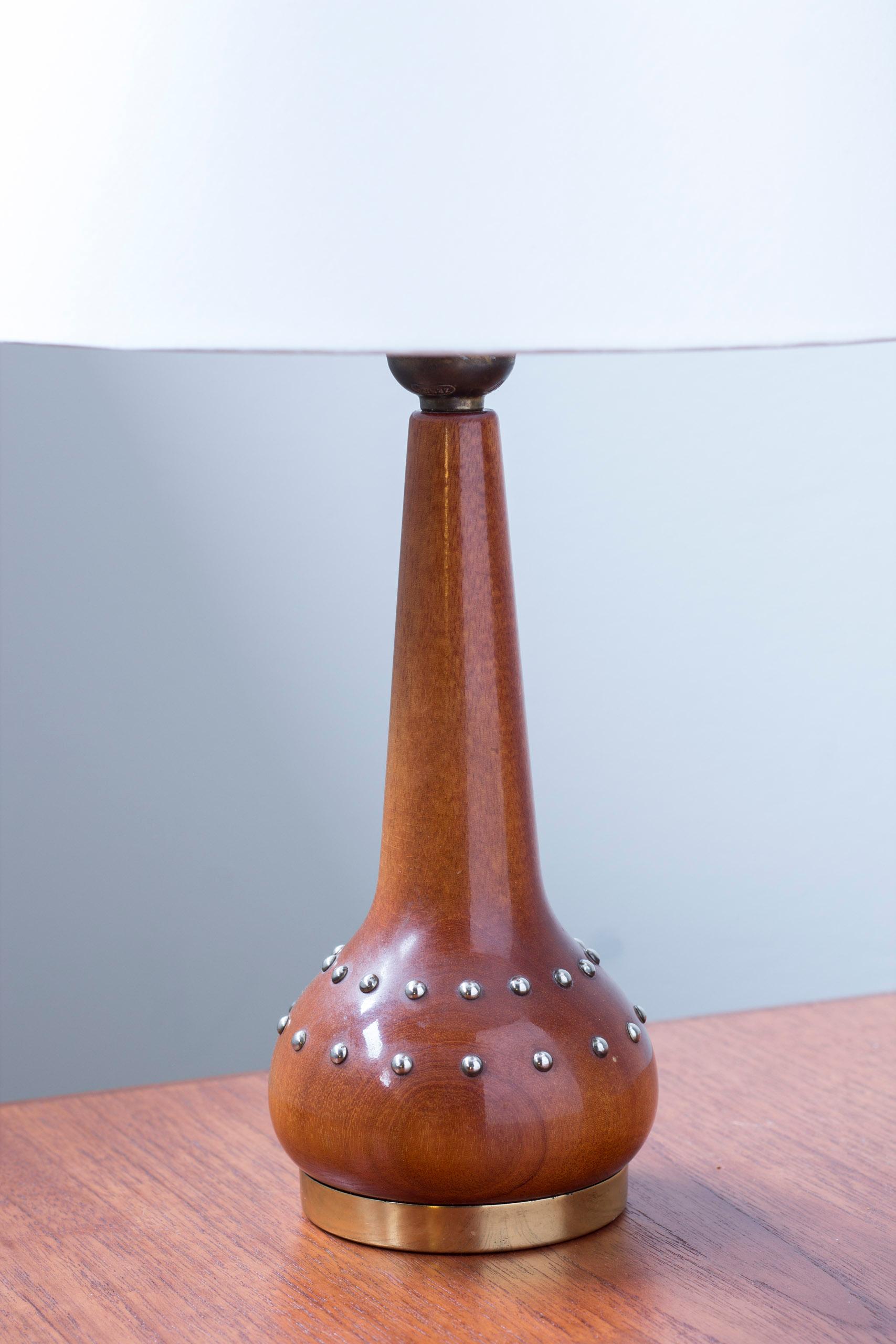 Svedese Pair of Swedish modern table lamps in the style of Otto Schulz and BOET, 1940s in vendita