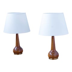 Pair of Swedish modern table lamps in the style of Otto Schulz and BOET, 1940s