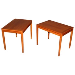 Vintage Pair of Swedish Modern Teak End Tables