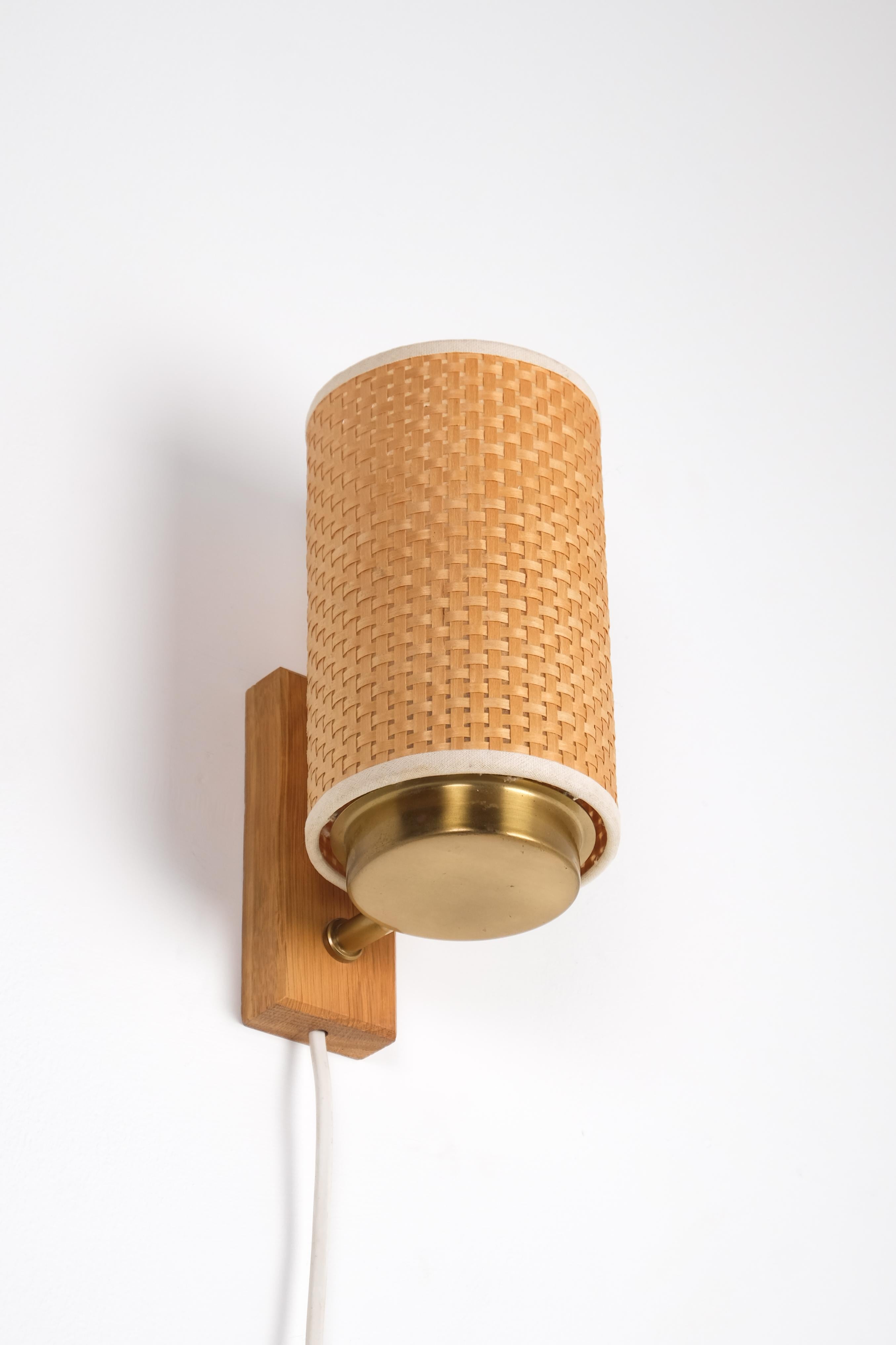 Mid-20th Century Pair of Swedish Modern Wall Lamps, 1950s For Sale
