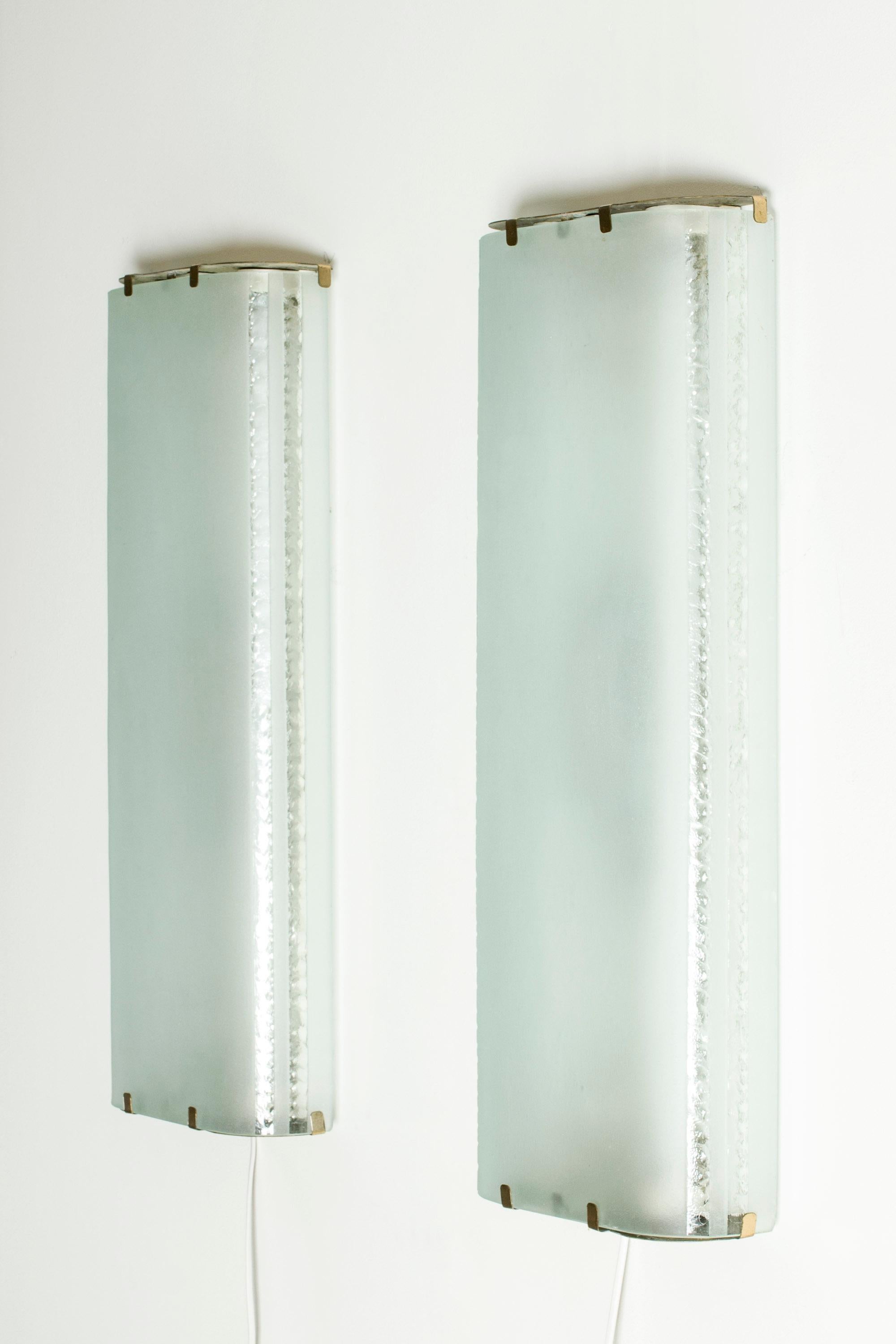 Pair of Swedish Modern Wall Lamps, Sweden, 1940s In Good Condition For Sale In Stockholm, SE
