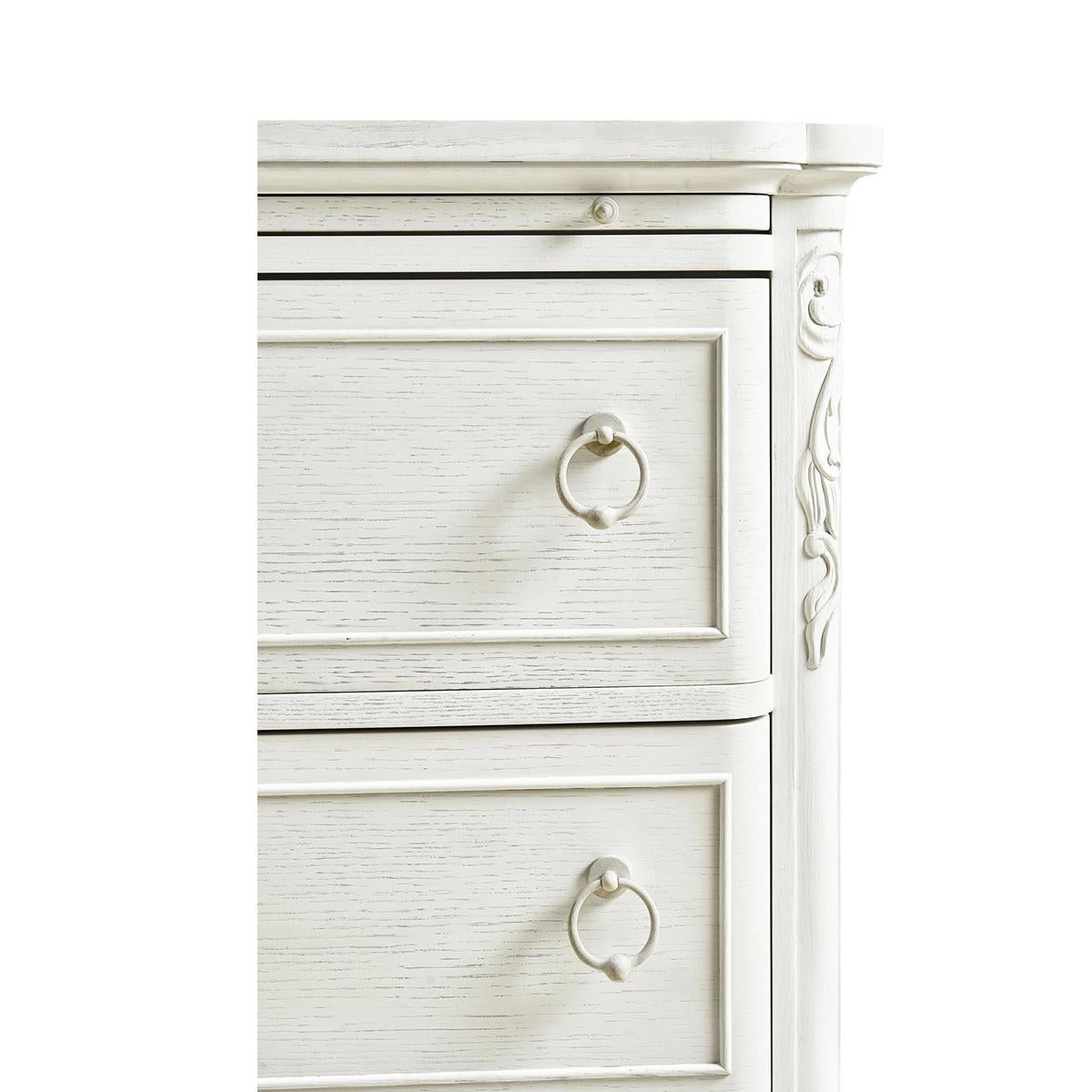 Pair of Swedish Neo Classic White Nightstands For Sale 3