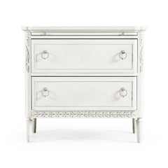 Pair of Swedish Neo Classic White Nightstands