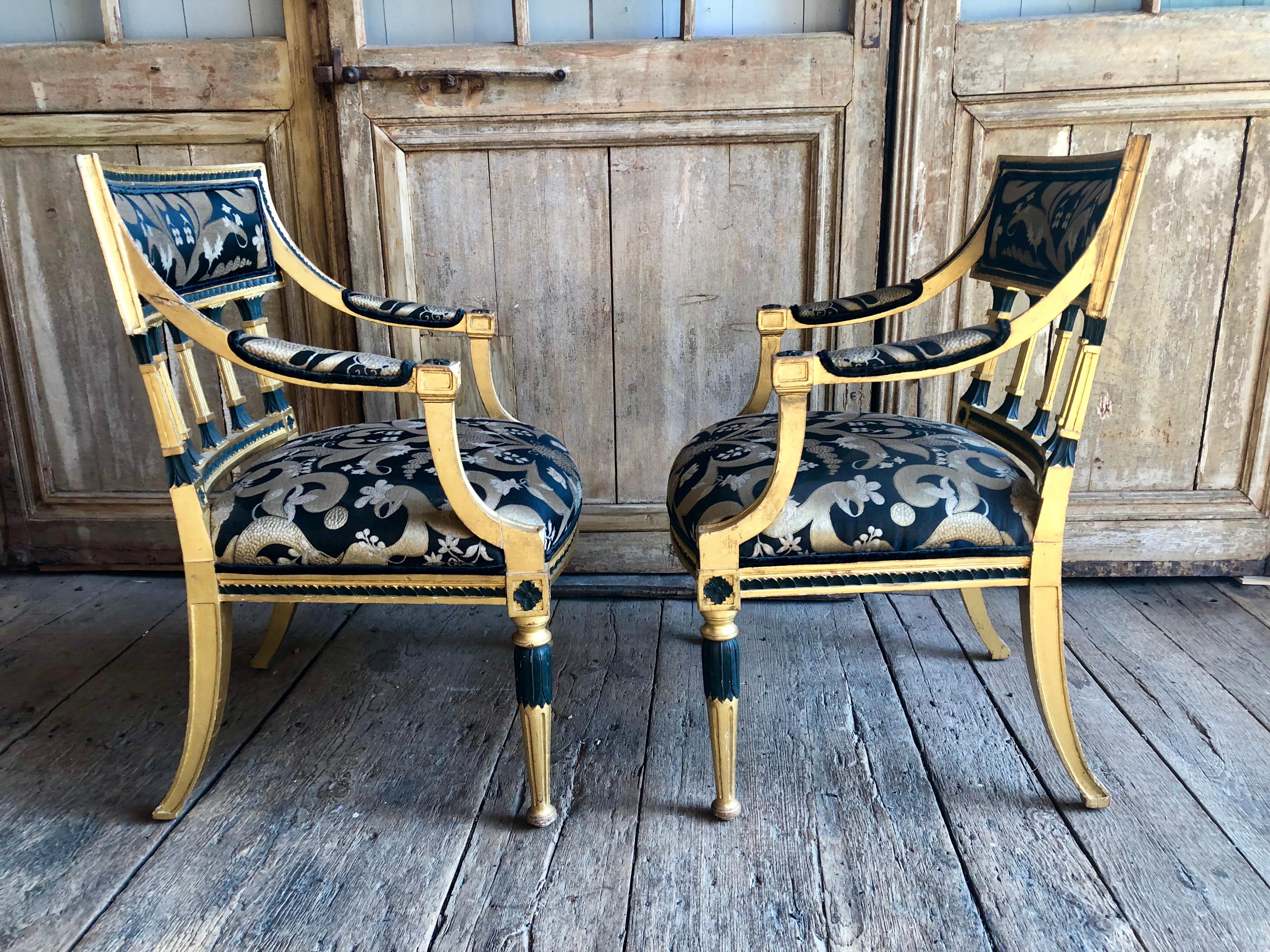 Pair of Swedish Neoclassical Armchairs 5