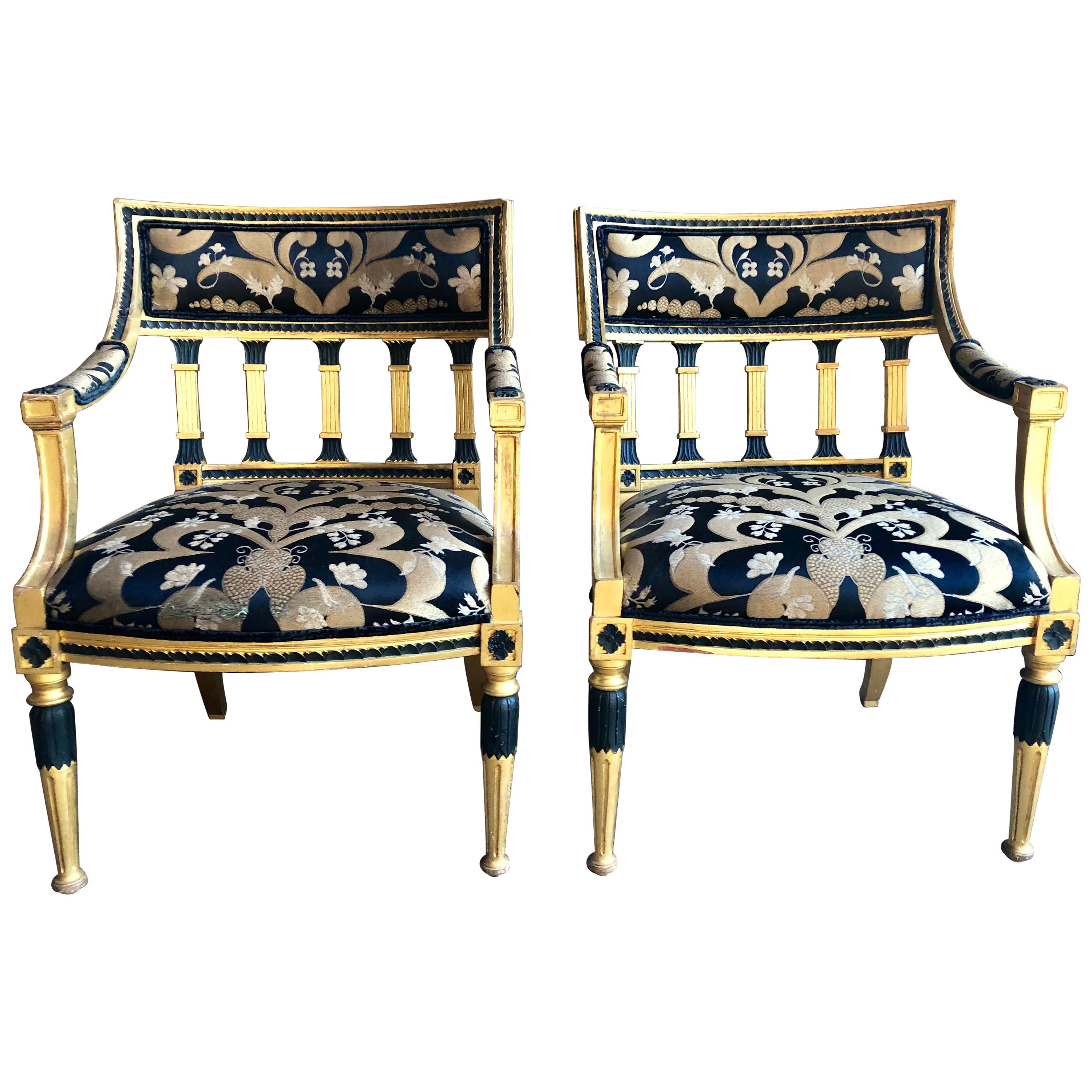 Pair of Swedish Neoclassical Armchairs