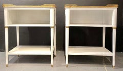 Pair of Swedish Neoclassical Open Nightstands or End Tables Manner Jansen