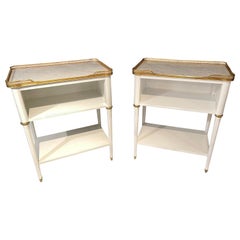 Pair of Swedish Neoclassical Open Nightstands or End Tables Manner Jansen Pair of Swedish Neoclassical Open Nightstands or End Tables Manner Jansen