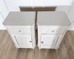 Pair of Swedish Neoclassical Painted Nightstands, circa 1880