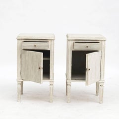 Pair Of Swedish Nightstands Or Bedside Cabinets, Gustavian Style