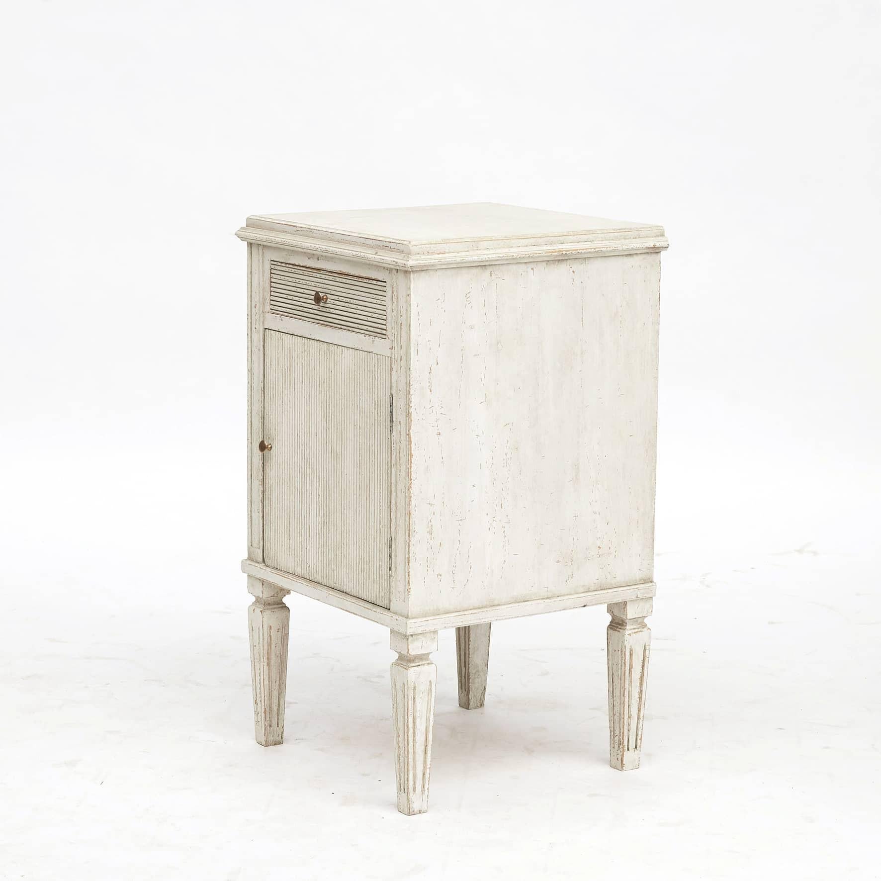 20th Century Pair Of Swedish Nightstands Or Bedside Cabinets, Gustavian Style