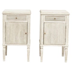 Antique Pair Of Swedish Nightstands Or Bedside Cabinets, Gustavian Style