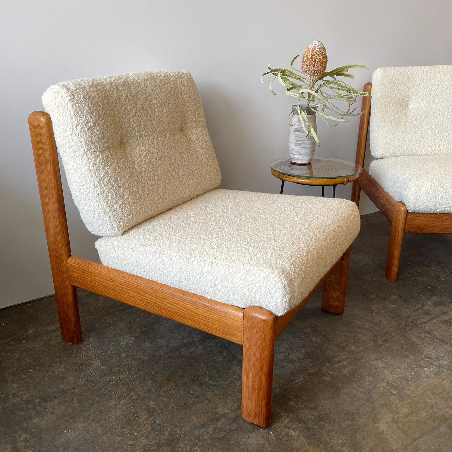 Pair of Swedish Oak Lounge Chairs 10