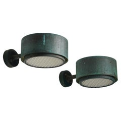 Pair of Swedish Outdoor Wall Lamps in Copper by Hans-Agne Jakobsson