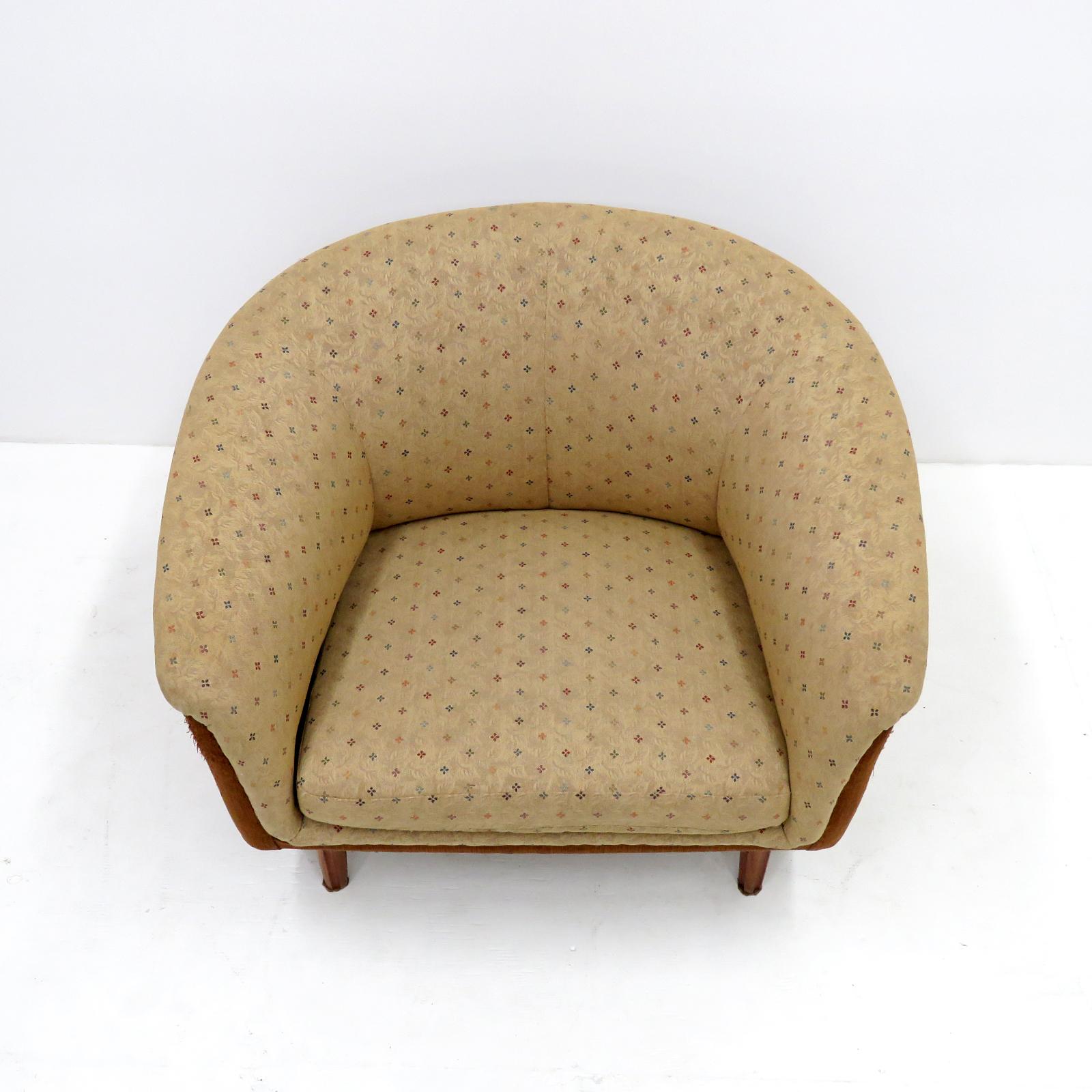 Scandinavian Modern Pair of Swedish Oversized Lounge Chairs, 1960 For Sale