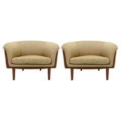 Pair of Swedish Oversized Lounge Chairs, 1960