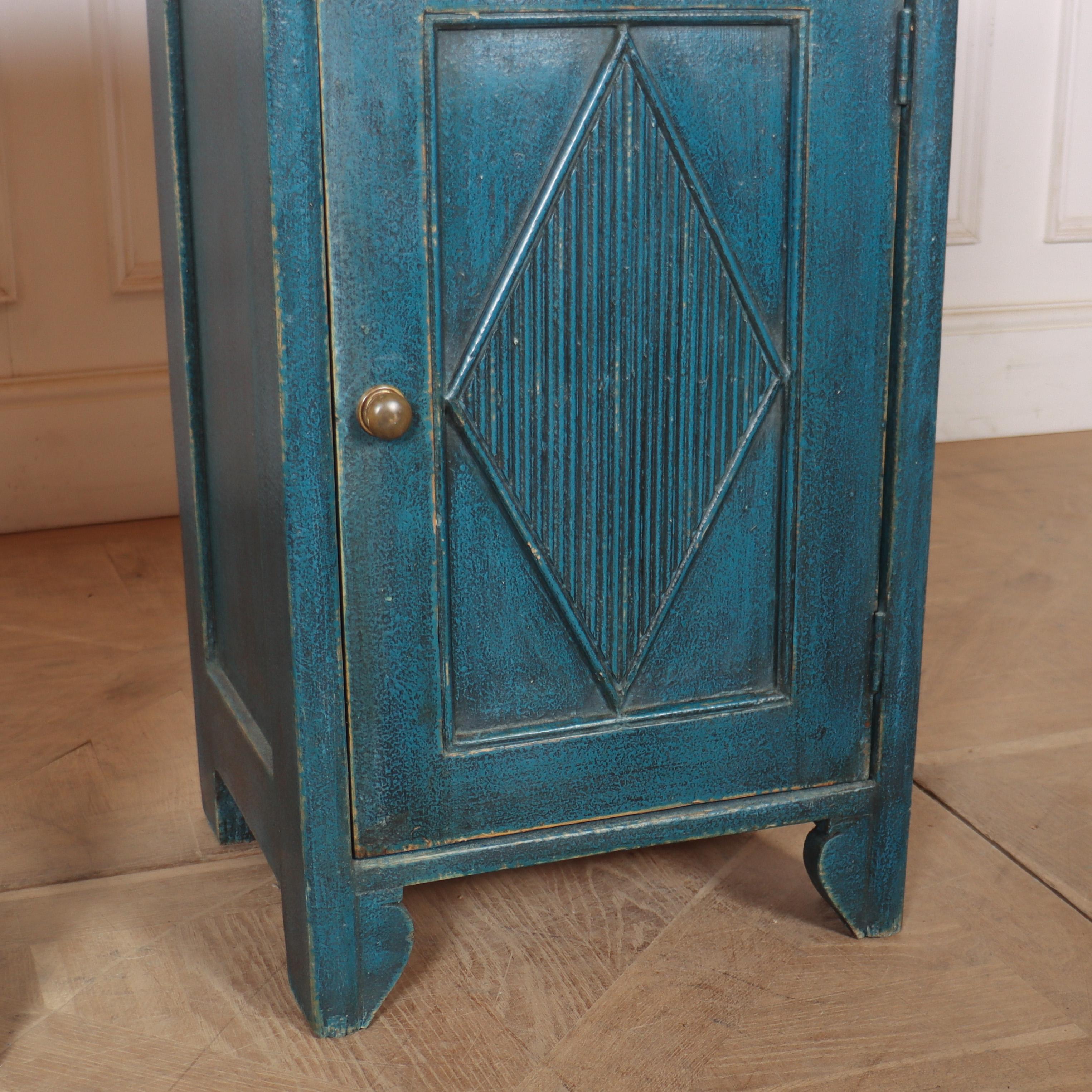 Pine Pair of Swedish Painted Bedside Cupboards For Sale