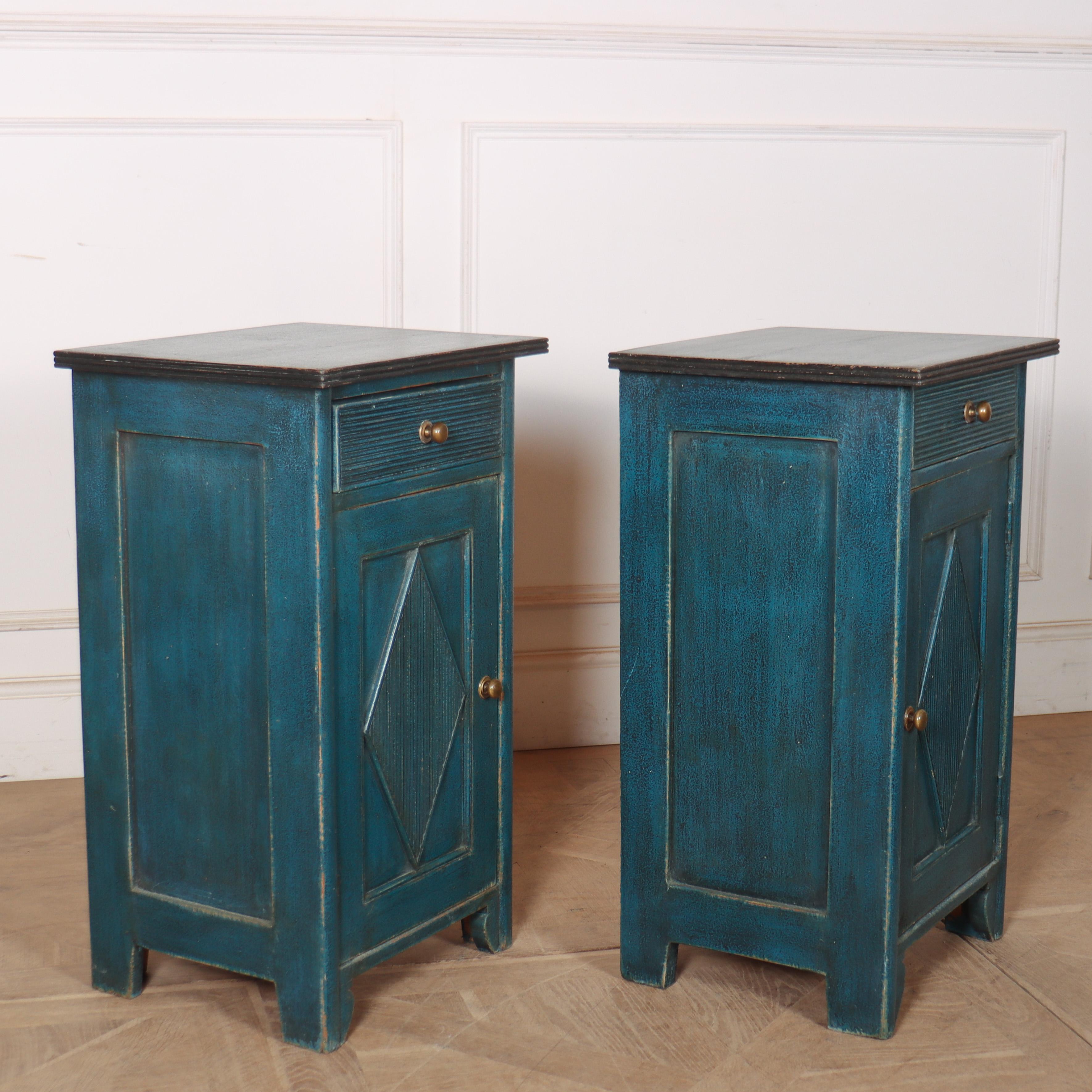 Pair of Swedish Painted Bedside Cupboards For Sale 2