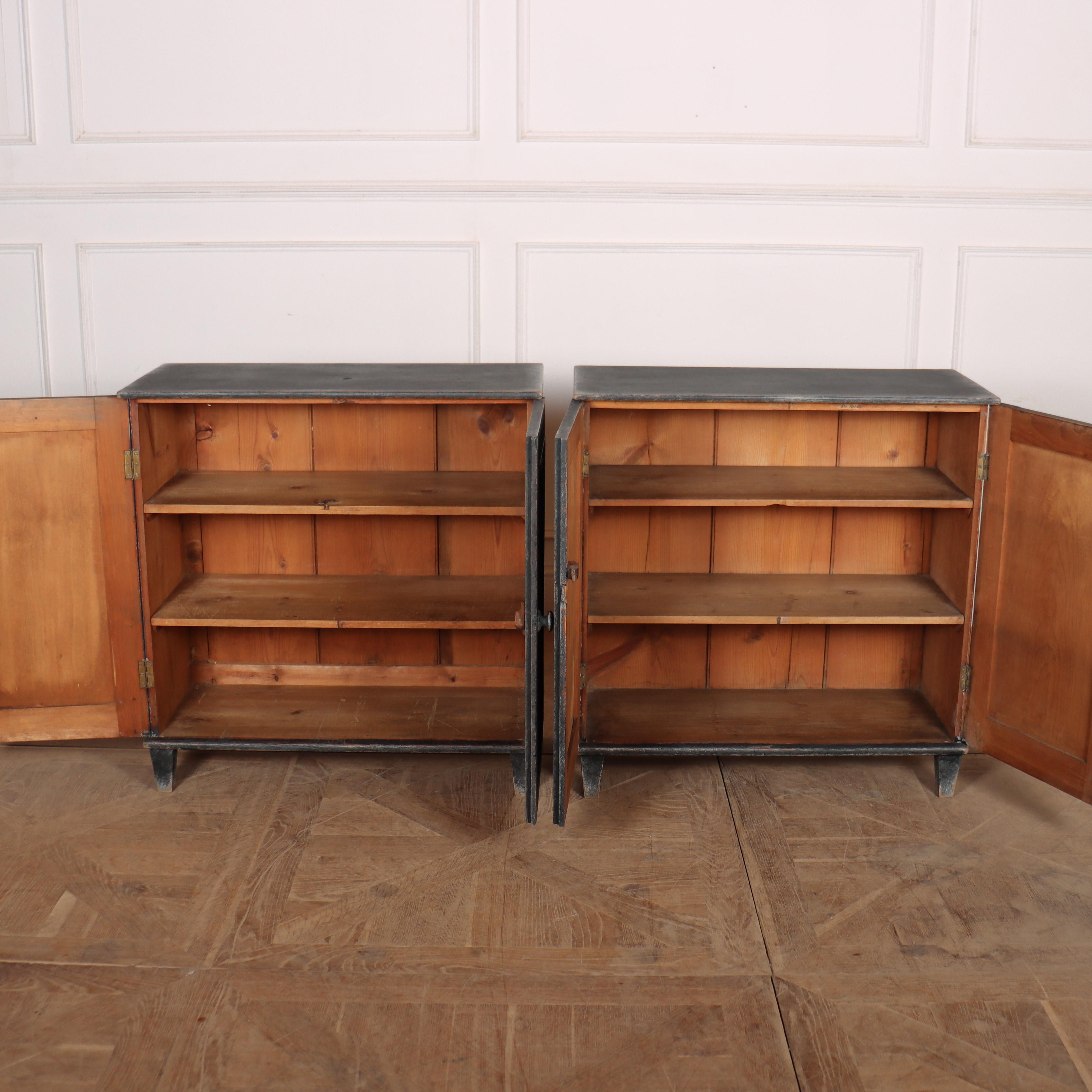 Pine Pair of Swedish Painted Buffets For Sale