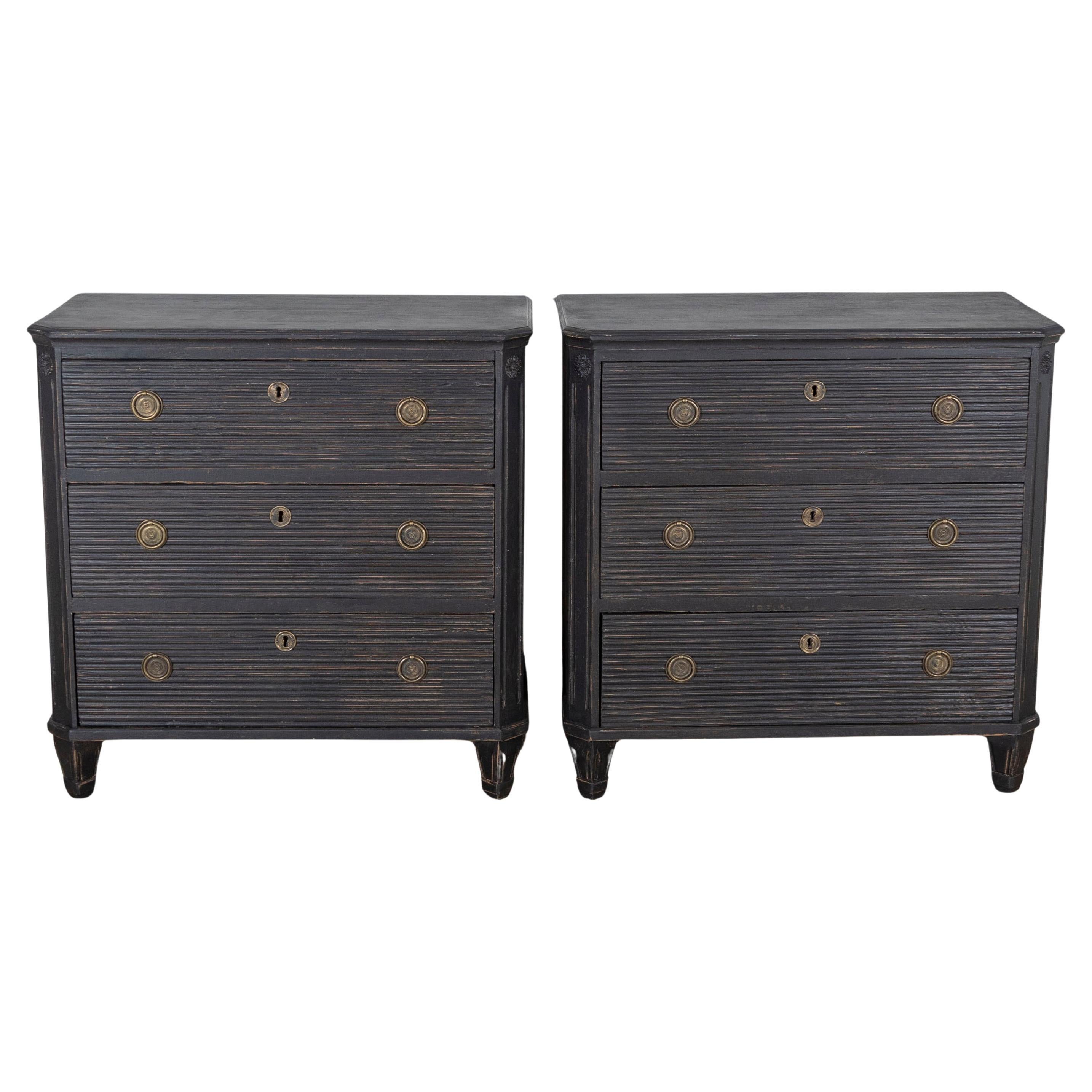 Pair of Swedish Painted Chests of Drawers, Circa 1880