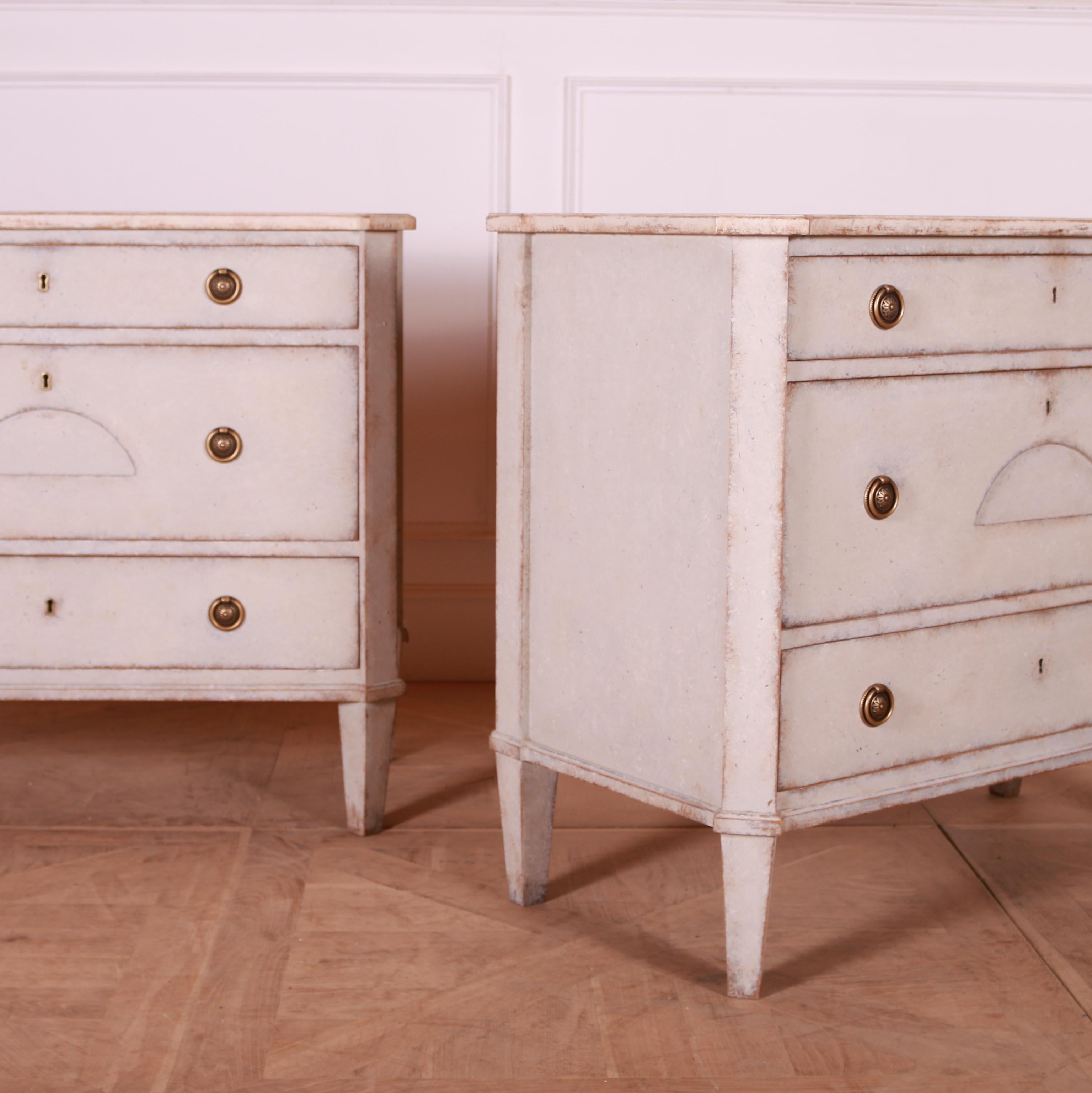 Pair of Swedish Painted Commodes 4