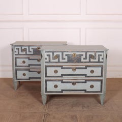 Pair of Swedish Painted Commodes