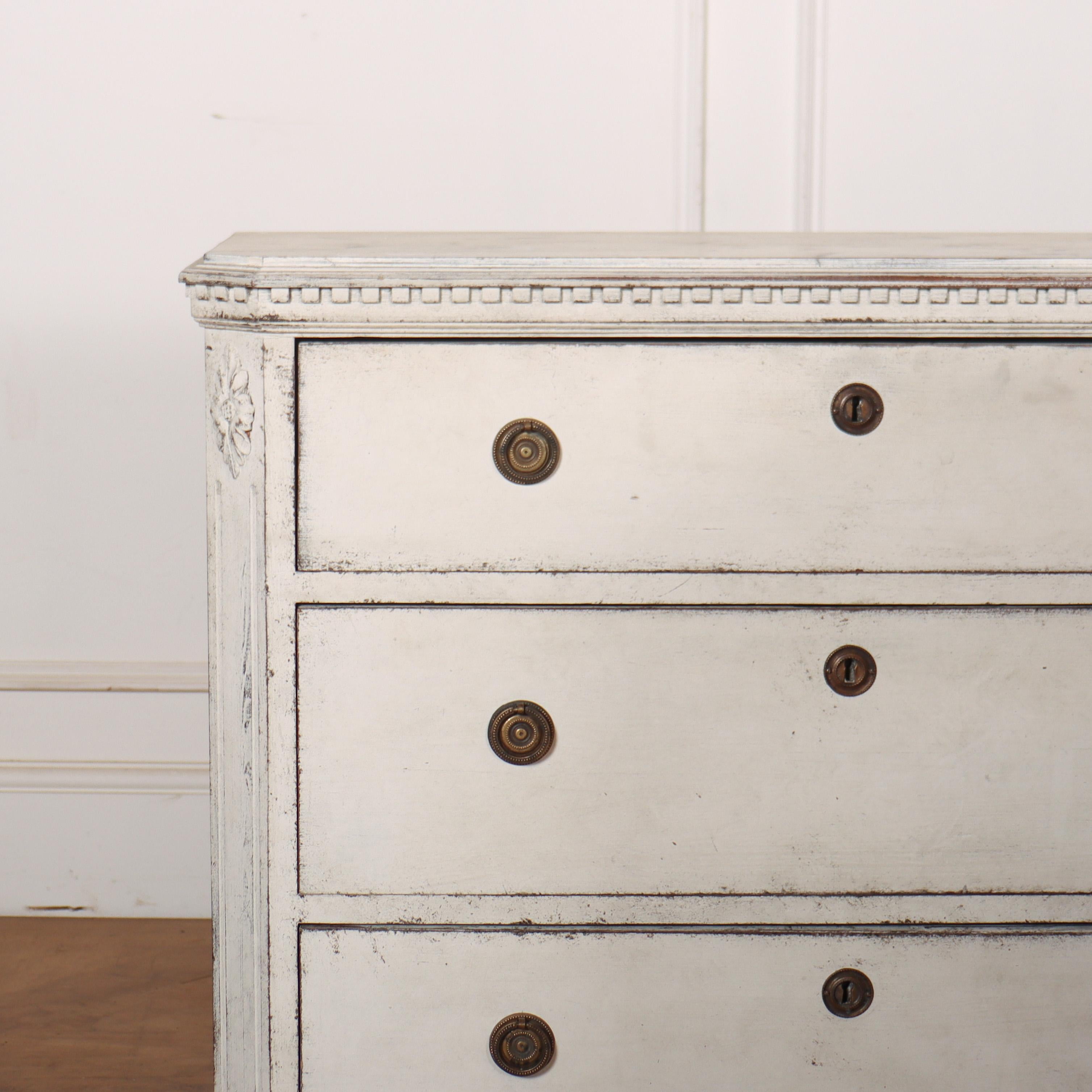 19th Century Pair of Swedish Painted Commodes