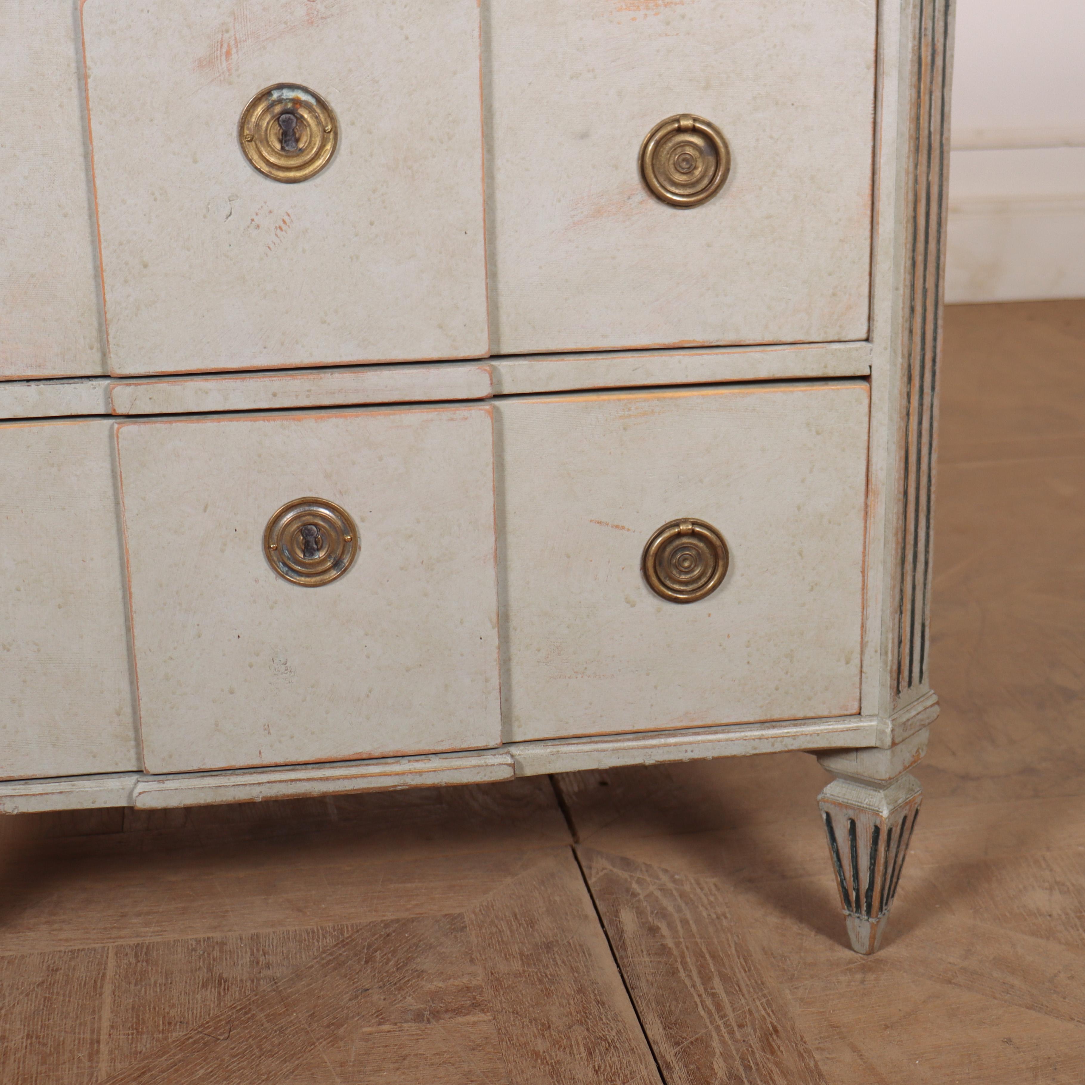 19th Century Pair of Swedish Painted Commodes