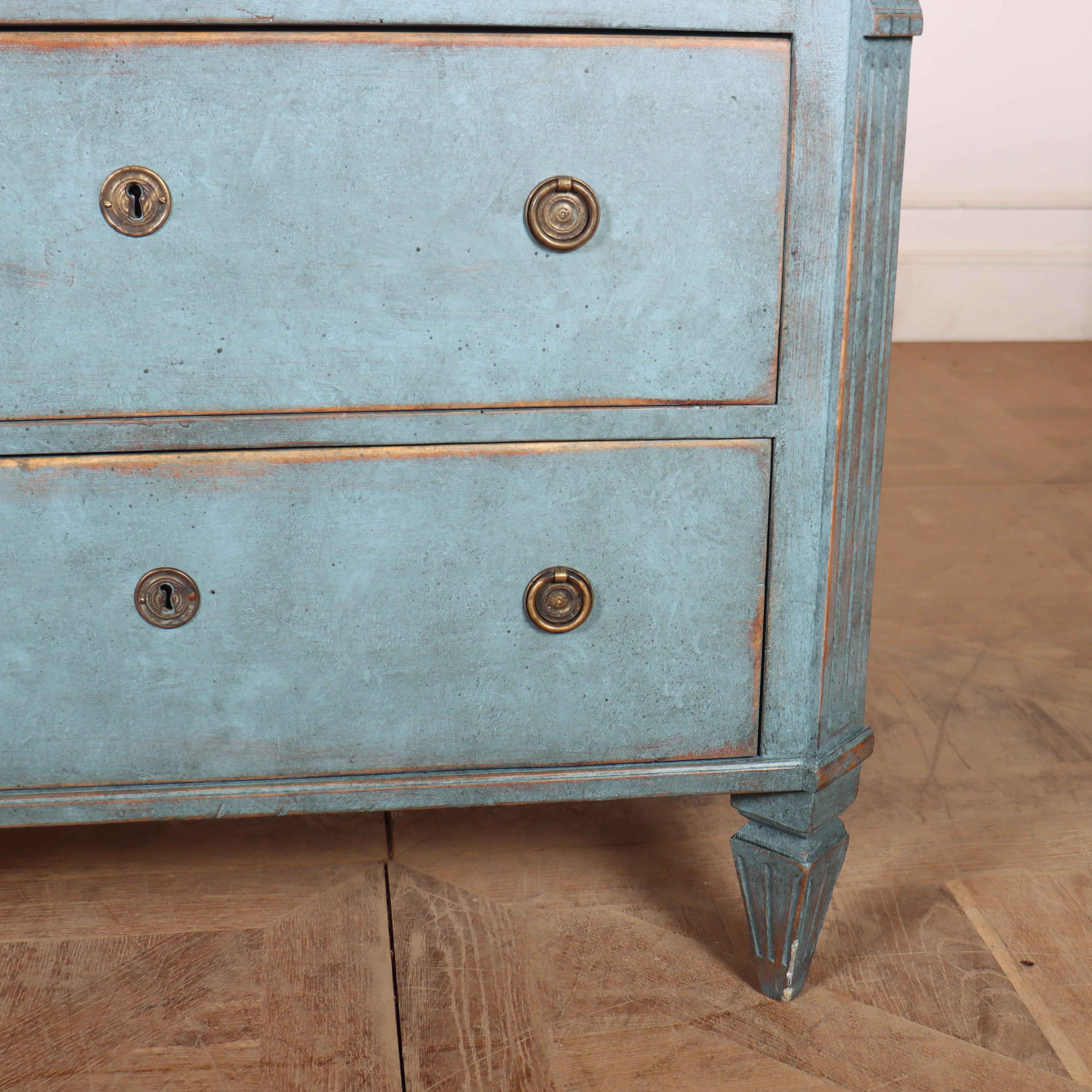 19th Century Pair of Swedish Painted Commodes