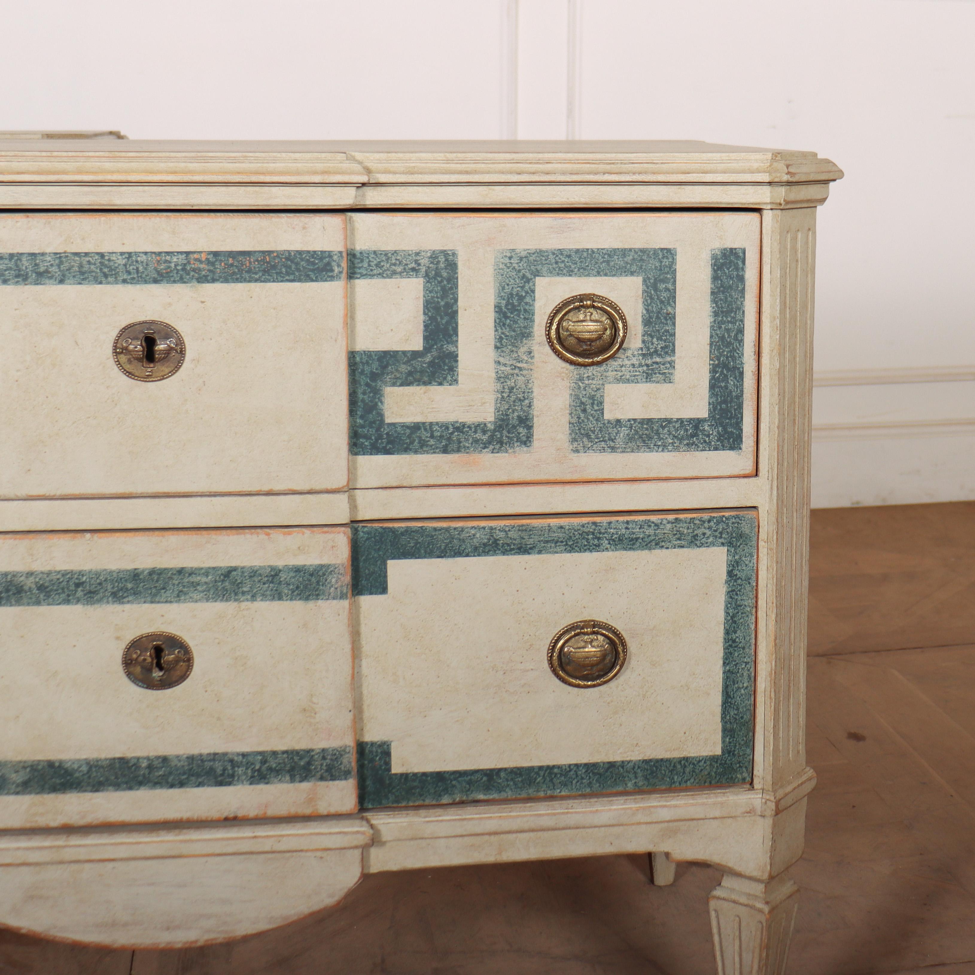 19th Century Pair of Swedish Painted Commodes