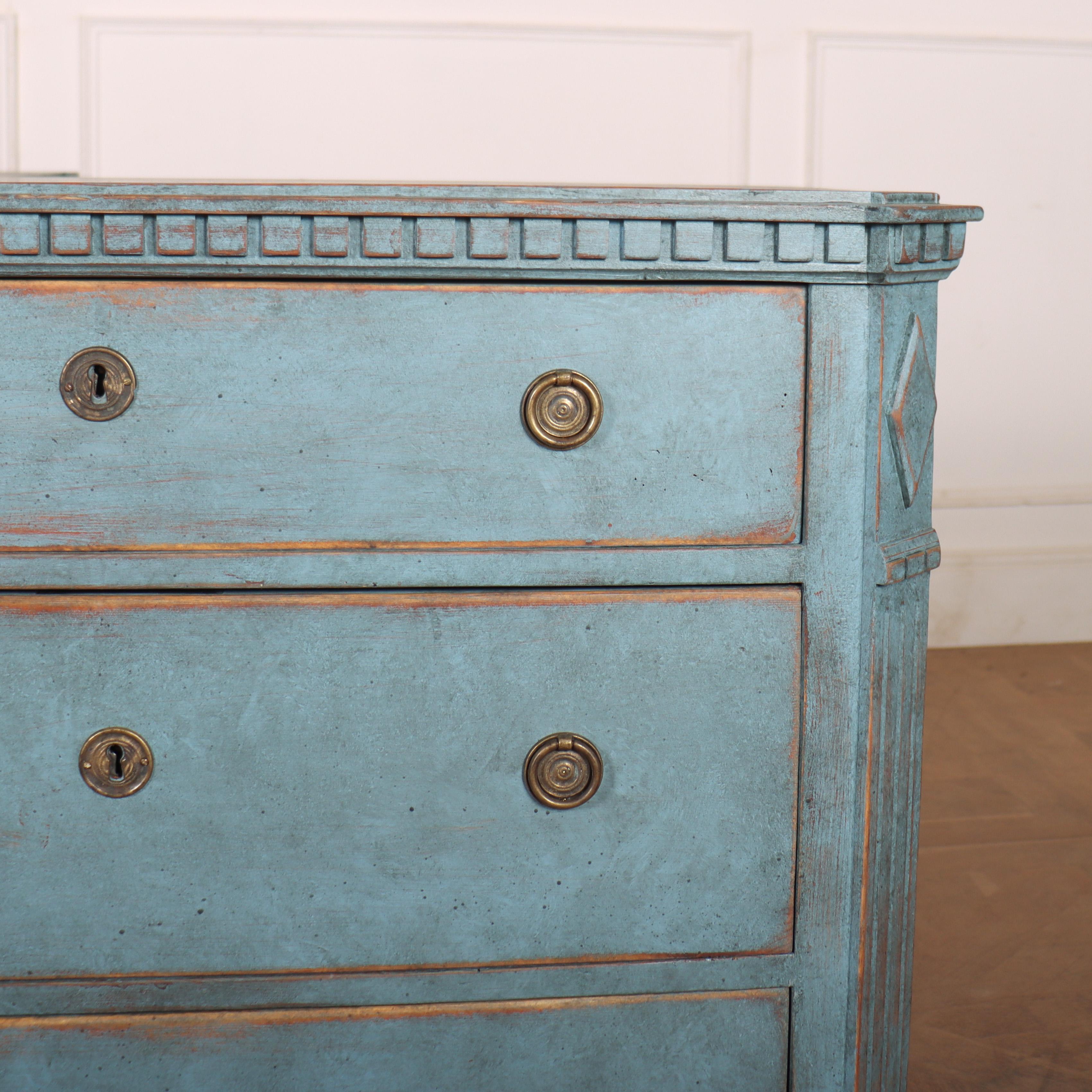 Pine Pair of Swedish Painted Commodes