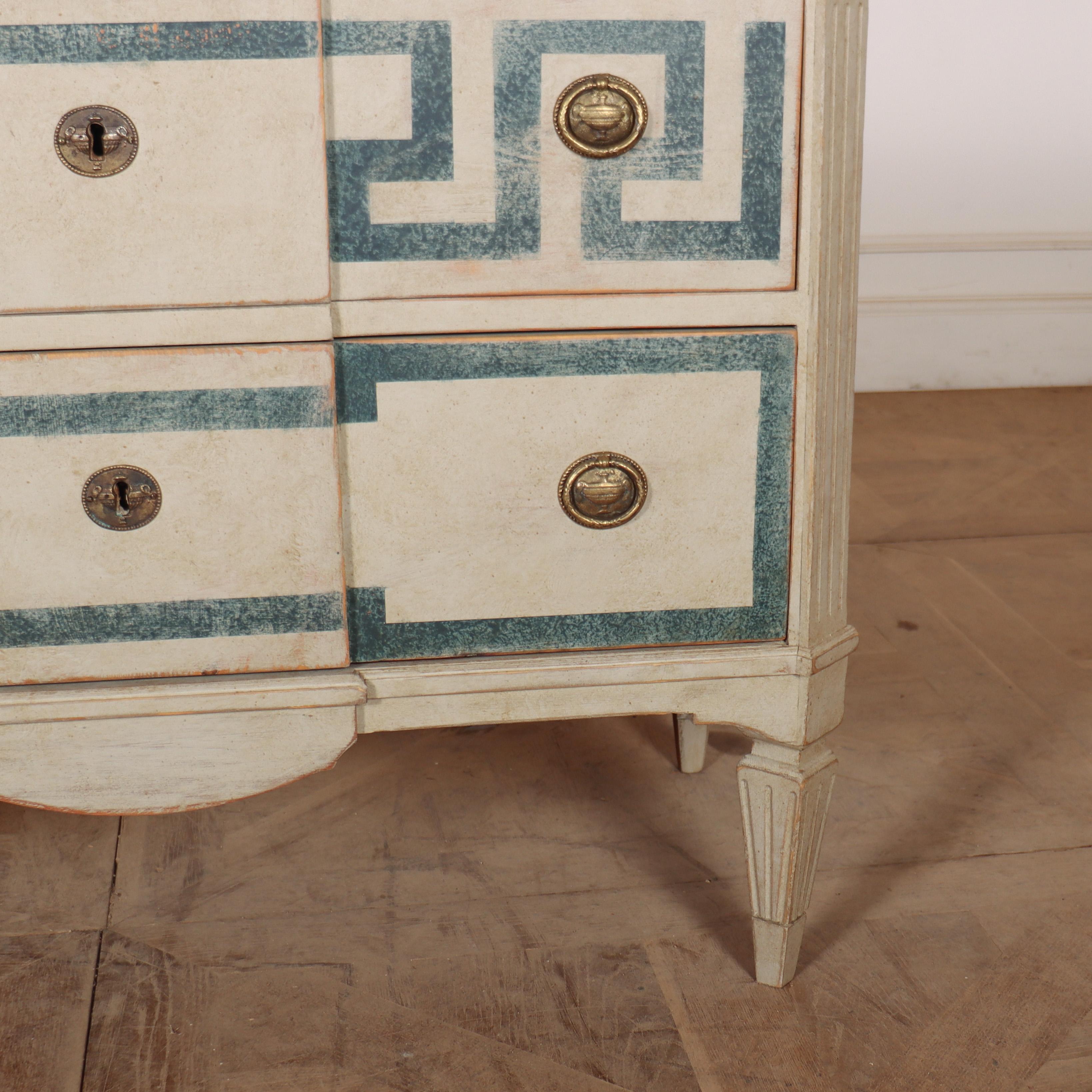 Pine Pair of Swedish Painted Commodes
