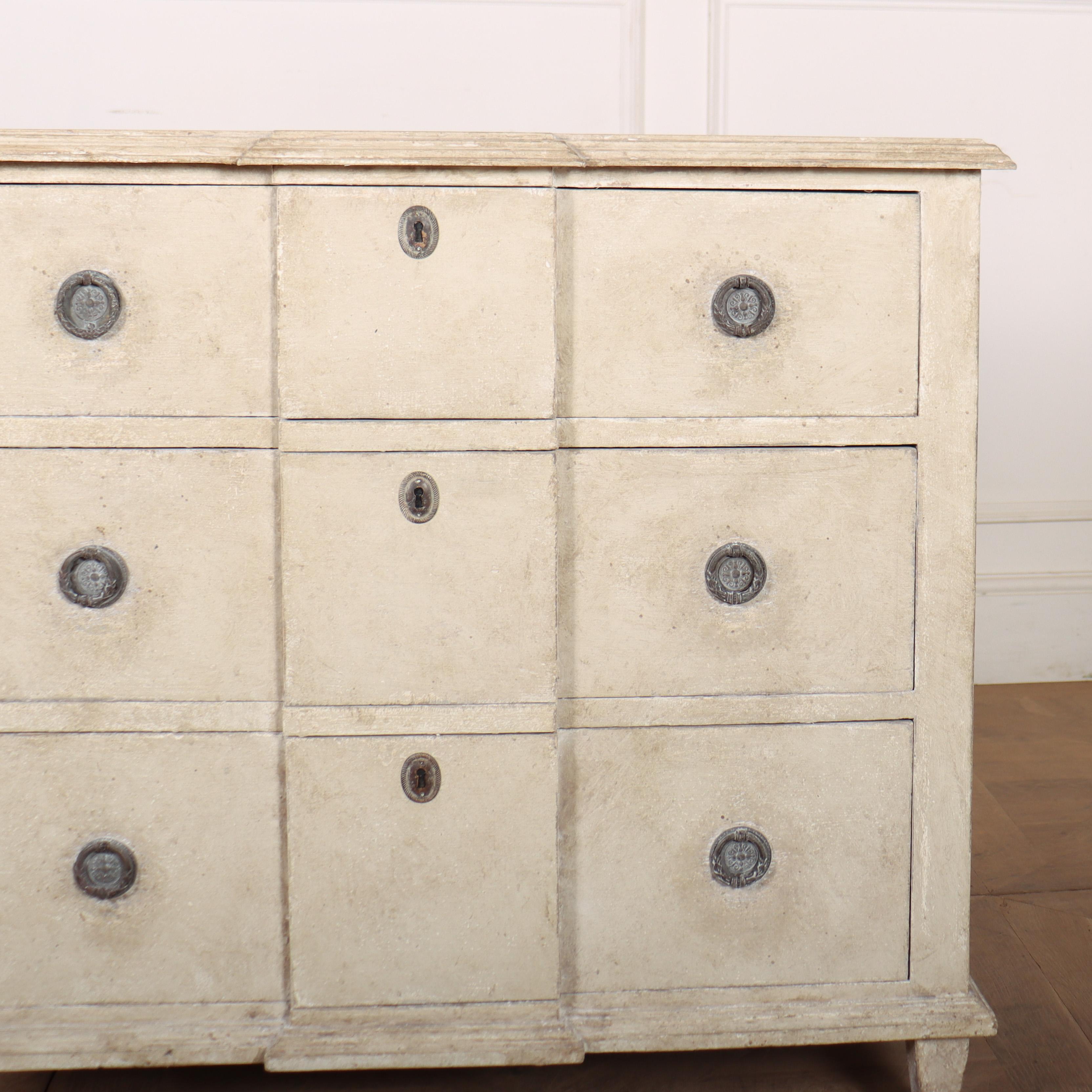 19th Century Pair of Swedish Painted Commodes For Sale