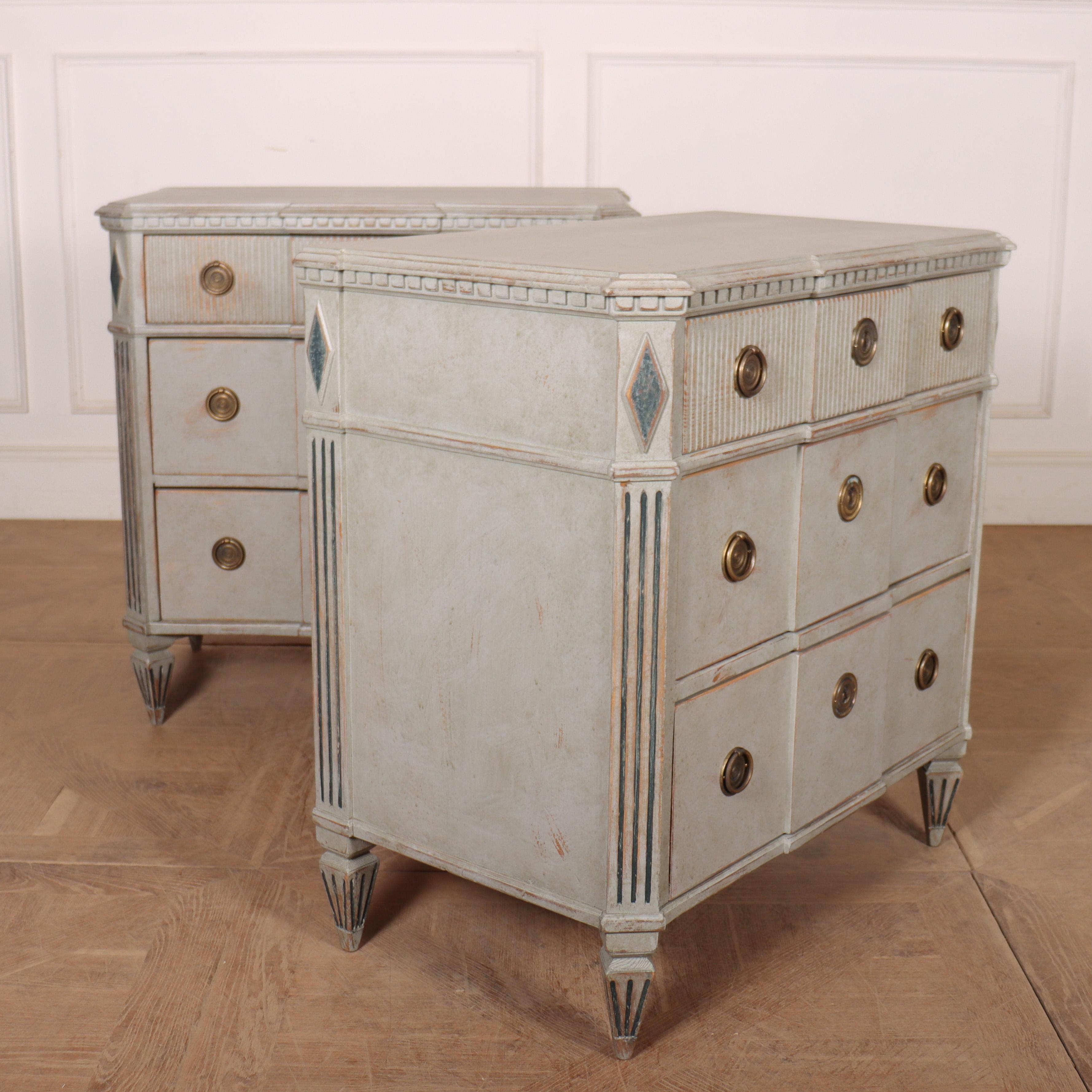 Pair of Swedish Painted Commodes 1