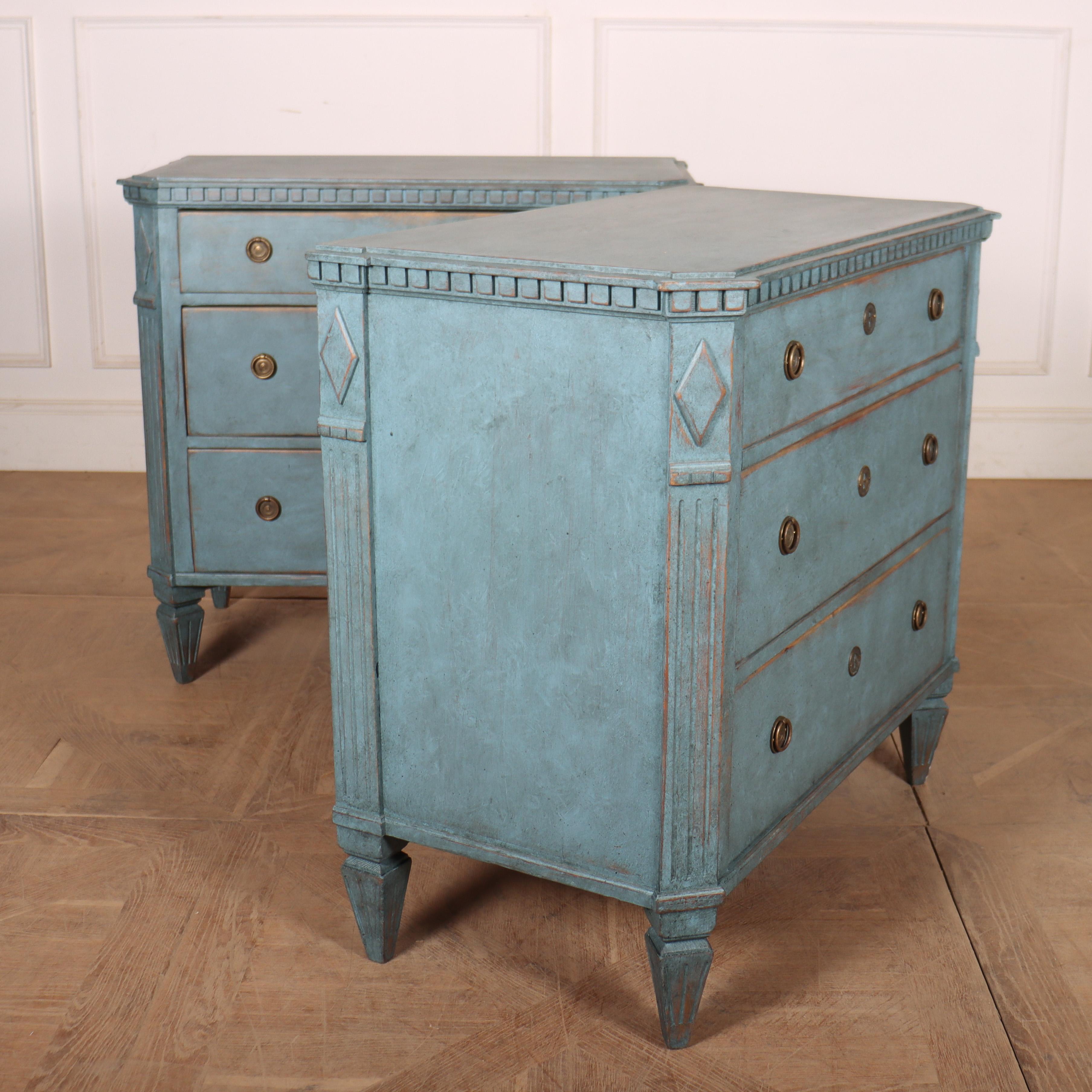 Pair of Swedish Painted Commodes 1