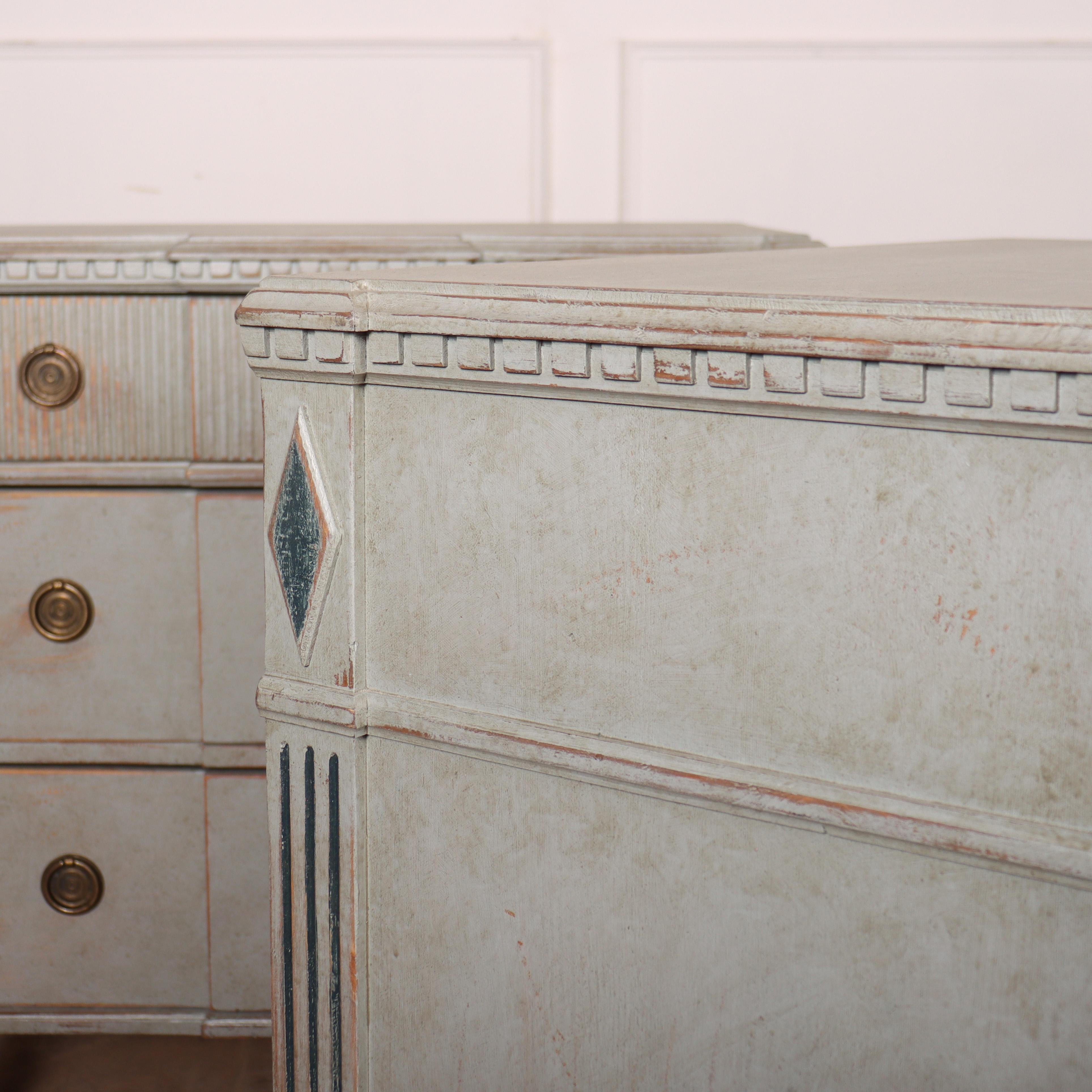 Pair of Swedish Painted Commodes 2